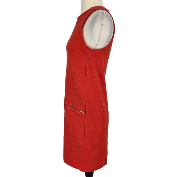 Madewell Orange Shift Sleeveless Dress with Pockets - Picture 4 of 8